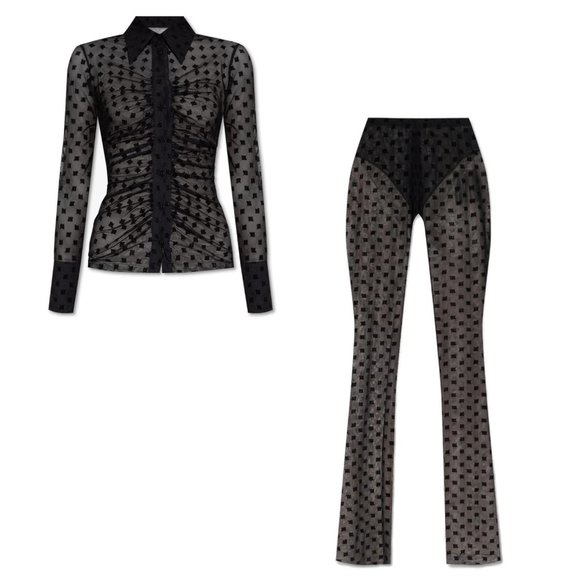 MISBHV sheer mesh set shirt and pants 2 piece outfit - Picture 1 of 9